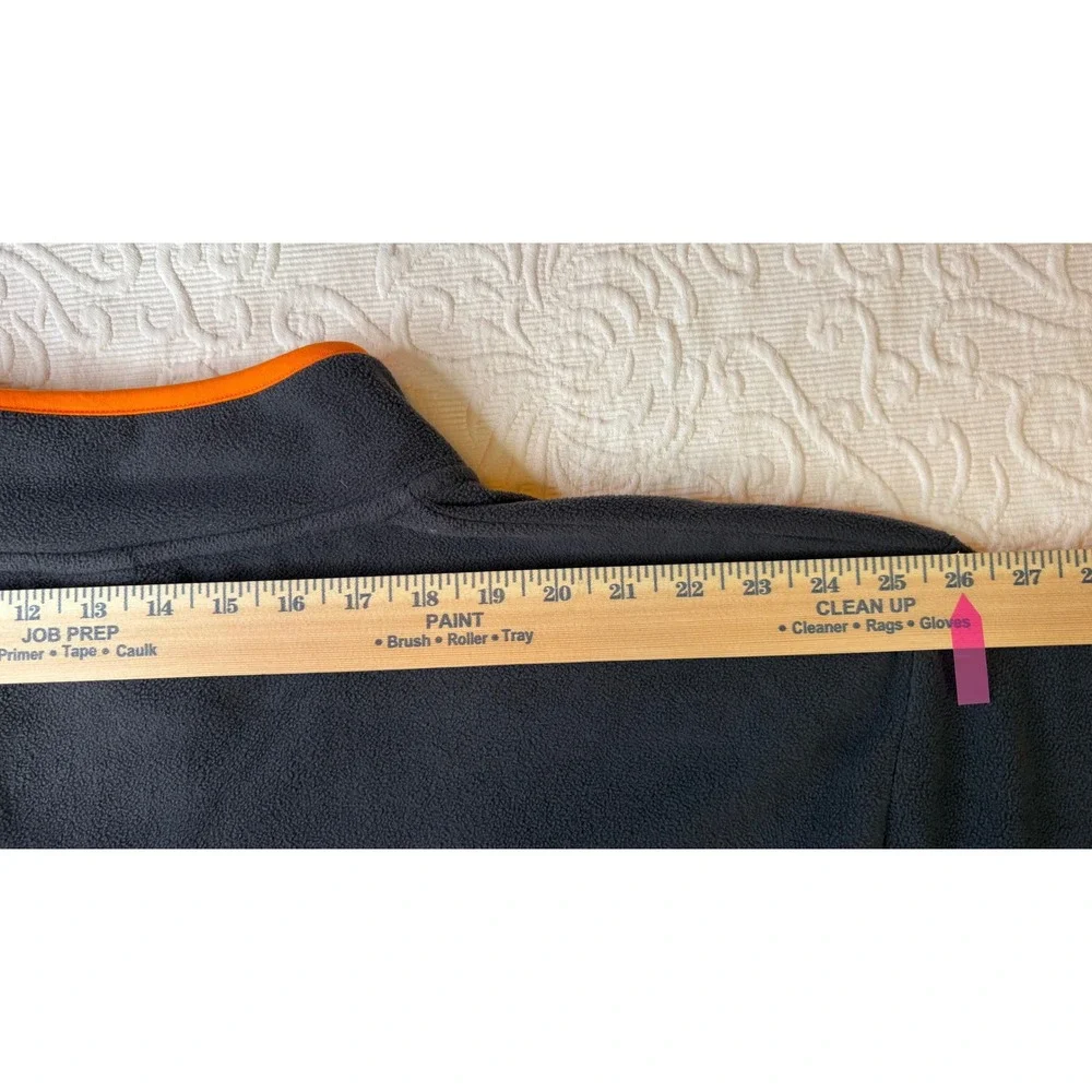 Ducks Unlimited Fleece Pullover Snap Neck‎ Mock Collar Gray with Orange Men XXXL